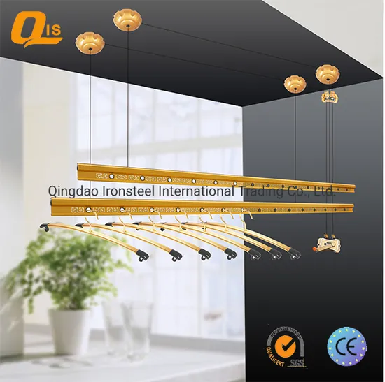 Aluminium Balcony Ceiling Mounted Hand Operated Cloth Rack