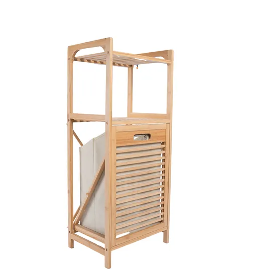 Stand-up Laundry Rack Bamboo Baskets Laundry Baskets Large Bamboo Storage Shelf