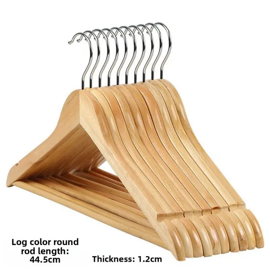 Bulk 360 Swivel Hook Solid Wood Hanger, Coat Hanger Clothes Hanger