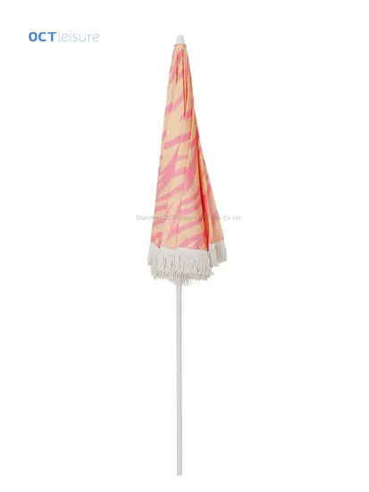 Custom Printing Beach Umbrella for Outdoor with Tassels (OCT-BUPWT002)