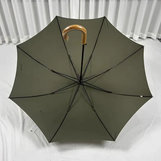 23′′ Wood Shaft and Wood Handle Umbrella with 190t Nylon Fabric
