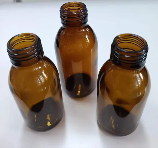 60ml 100ml 125ml Soda-Lime Liquid Medicine Glass Syrup Bottle with Caps