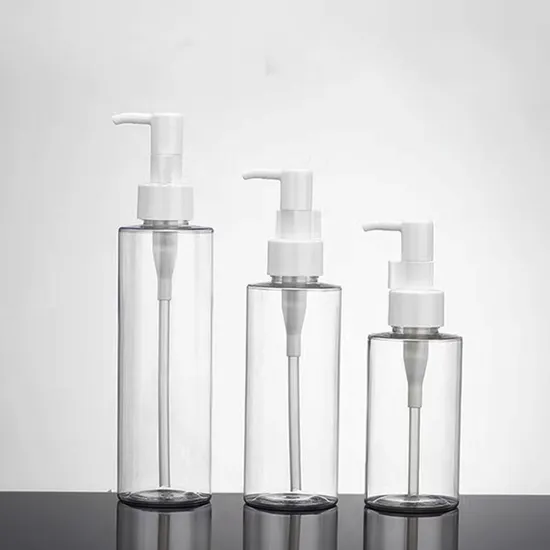 100ml 120ml 150ml 200ml Empty Cosmetic Bottles Transparent Plastic Bottle for Oil