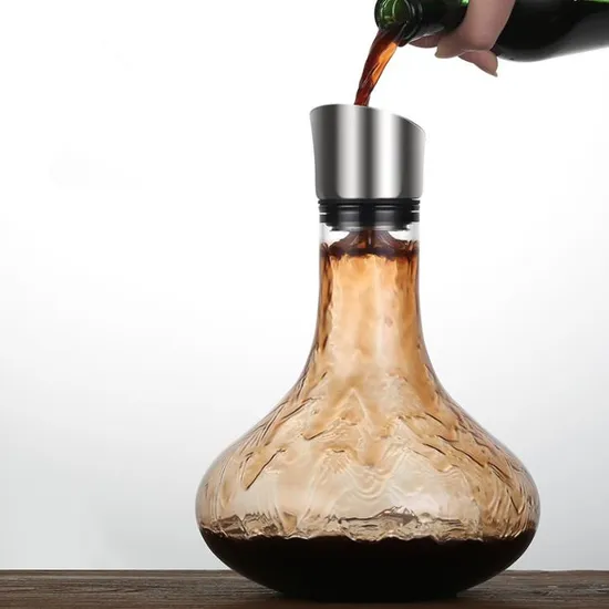 1-2L Creative Design Quick Decanter Waterfall Wine Glass Decanter Wine Glass Bottle