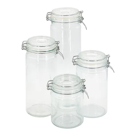 Kitchen Glass Jar and Bottle 450ml to 3800ml in Stock Seal Tank Storage Jar Food Storage Bottles