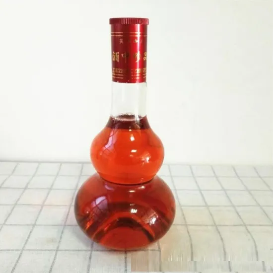 Calabash Glass Bottle/Clear Glass Bottle for Distillery Packaging