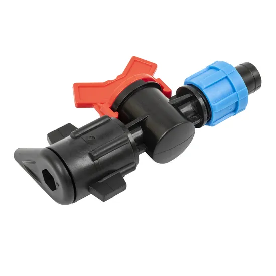 Plastic Irrigation Mini Valve Garden Water Drip Tape Fitting Connector