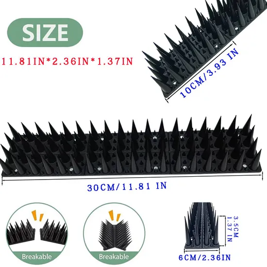 Pigeon Deterrent Plastic Spikes for Effective Outdoor Garden Defense