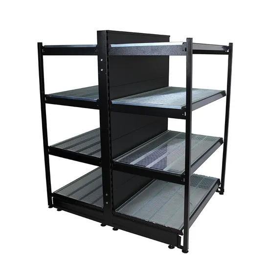 Supermarket Liquor Metal Display Stand Metal Shelving Wine Rack Liquor Merchandising Stand