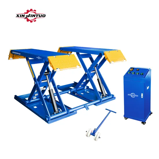 Xinjintuo Hydraulic Garage Car Hoist Lifting Equipment Auto Lifter Low Profile Portable Movable MID Rise Scissor Car Lift Machine