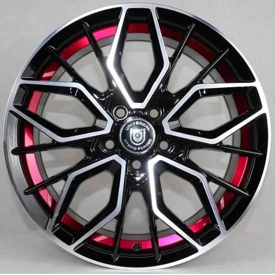 Alloy Wheel Rims with MB Under Cut Red 15 16 17 Inch 4/5X100-114.3