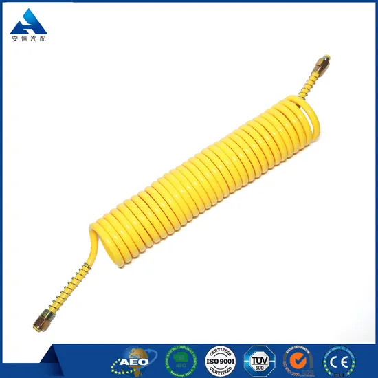 Polyurethane PU Recoil 6*4mm 9m Air Compressor Hose with Quick Coupler and Plug