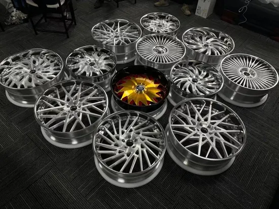 Hadison Forged 15"-26" 3-PC Forged 6061-T6 Aluminum Alloy Wheels Paint, Brush, Polish, Chrome Custom Alloy Wheel 6-Spoke-Rims Car Wheels
