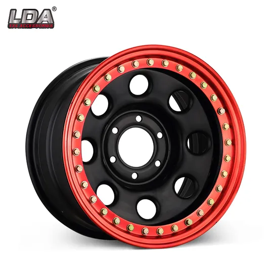Lda Auto Car Parts Accessories15inch 16inch 17inch 4X4 Offroad Soft 8 Daytona D Window Triangle Steel Rim Wheel