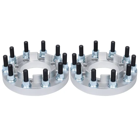 Botrak 1.5 Inch 8X210 to 10X285 22.5" 24.5" Rim Dual Wheel Spacers Adapters for Chevy Gmc 3500 3500HD