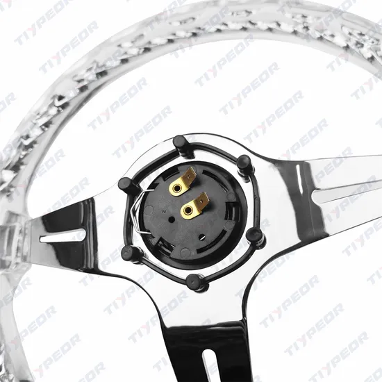 Tiypeor Hitman Steering Wheel Metal Twist Crystal Clear Steering Wheel