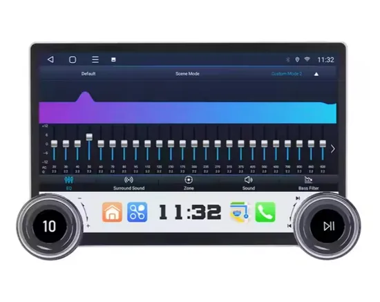 11.8-Inch 2K Android Dual Knob Car Radio Player MP5 Bt GPS DSP