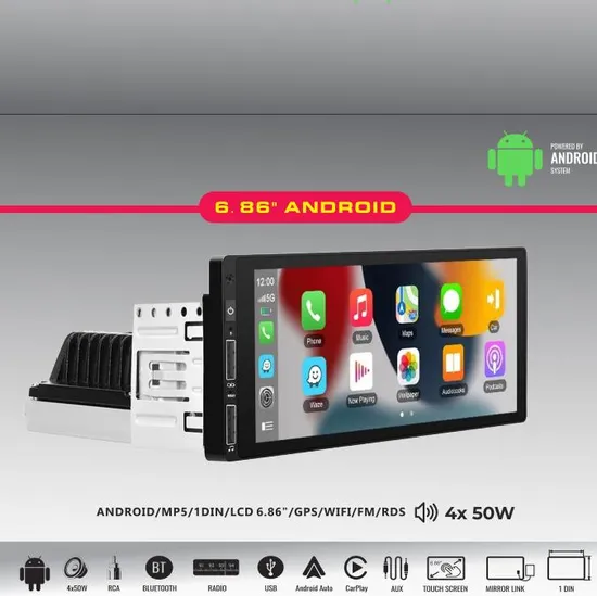 Factory Price Pioneer 1DIN 6.86-Inch Android Car Radio with Built-in GPS Bluetooth