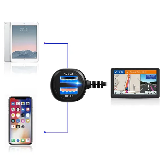 Multi - Function Dash Cam Car Charger Kit with Safety Features