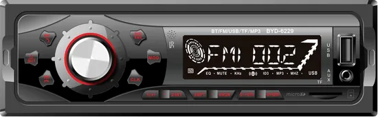 Single DIN Car MP3 FM Transmitter Bluetooth Head Unit Audio Player