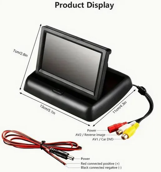 High Definition 4.3" LCD Car Rear View Monitor System
