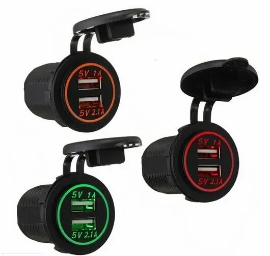Mobile Phone Accessories, Power Adapter, Cigarette Lighter Socket, 12V Dual 2-Port USB Car Charger