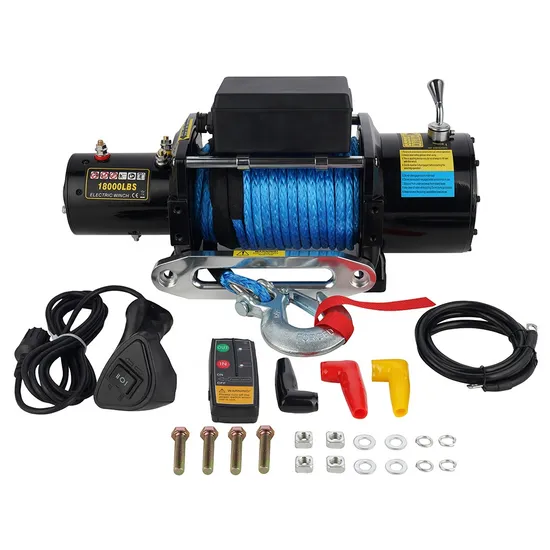 12V 18000lbs Electric Winch with Synthetic Rope for Truck