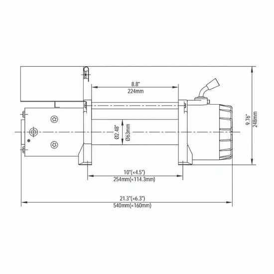 DC 12V 8000lbs Car Trailer Winch