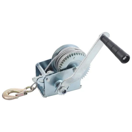 800lbs Capacity Heavy Duty Hand Winch, Crank Strap Gear Boat Winch with 26FT Steel Cable and Hook, Manual Lifting Winches for Boat Trailer ATV or Shop Crane, Sm