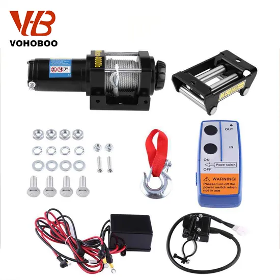 China Reliable Supplier Car Electric Winch High Pressure Low Voltage DC 12V/24V