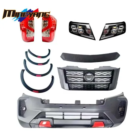 Car Body Kit Front Bumper Grille Head Lamp Rear Light for Nissan Navara Np300 2015-2019