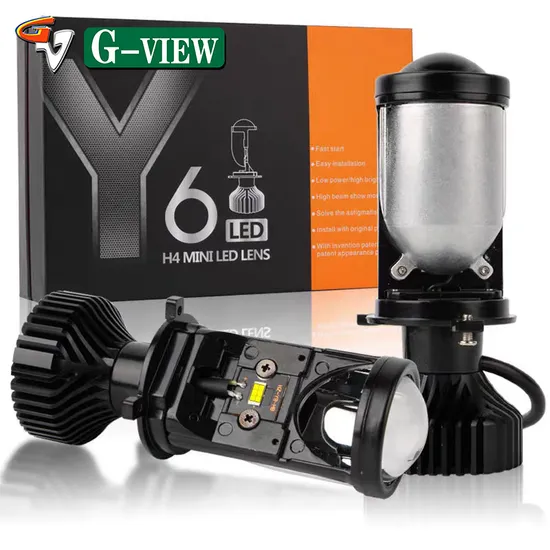 G-View High Beam Low Beam Mini Bi-LED Projector Lens in China 100W Lossless Car LED Light Universal H4 LED Headlight Fan Cooling for H4