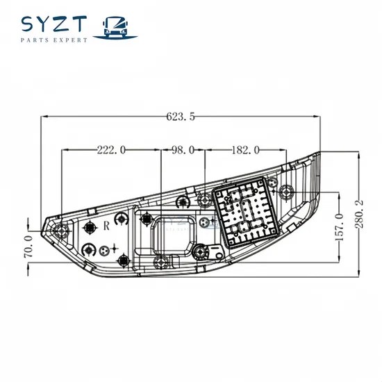 Auto Parts Body Parts Zhongtong Bus Lights Head Lamp H-Qz626*280 Applicable to Left-Hand Drive Vehicles