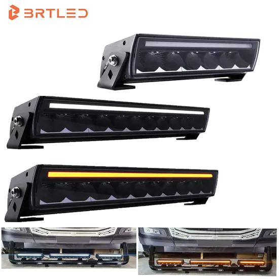 Brtled 13 Inch Patent White Amber DRL LED Light Bar Screwless Offroad Car ATV LED Light Bar LED Bar Offroad Lights