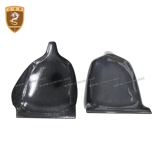 High Quality Full Glossy Carbon Fiber Right Left Seat Back Covers Trim for Tesla Model S