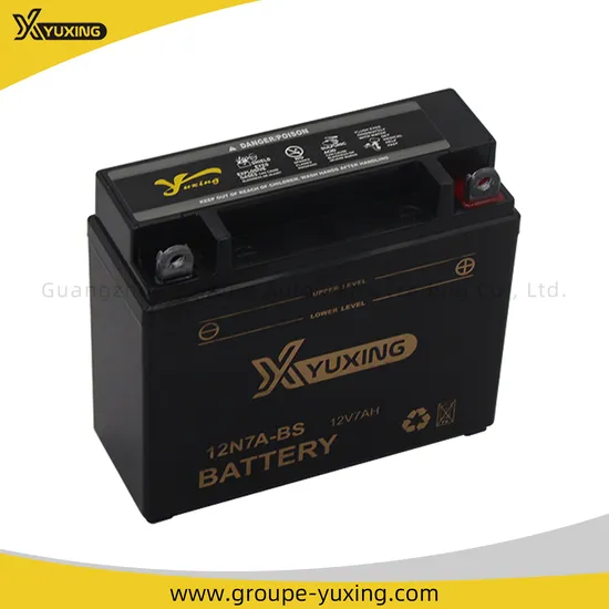 High Quality Motorcycle Spare Parts Scooter Engine Maintenance-Free 12n7a-BS 12V7ah Motorcycle Battery for Motorbike