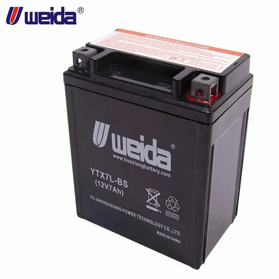 Weida 12V6ah Starting Maintenance Free Battery with Acid Ytx7l-BS Motorcycle Battery
