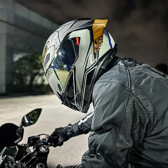 DOT Full Face Smart Adult Motocross Motorcycle Helmets with Bluetooth