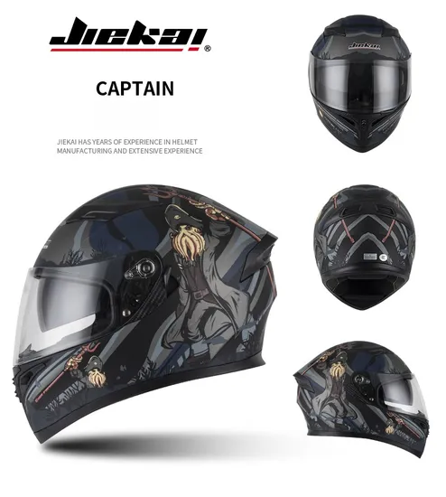 Factory Price Newly Designed ABS Motorcycle Helmet Full Face Helmet Jk316 Captain with DOT and ECE Certifications