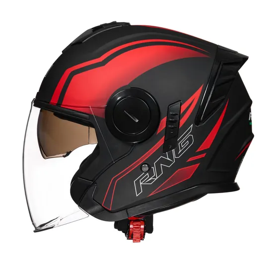 Helmets 3/4 Shell Open Face Motorcycle Helmet Lightweight & Comfortable, Vintage Design for Scooter, Cruiser & Street Bikes - Adjustable Fit