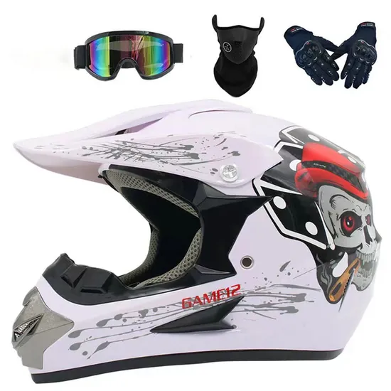 Moracing Motorcycle Parts Bike Enduro Racing Goggles Full Helmet Protective Gear