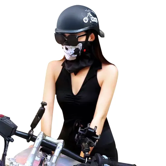 Unisex ABS DOT Motorbike Carbon Fiber Half Face Baseball Helmet