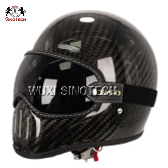 Carbon Fiber Motorcycle Helmet Men′s and Women′s Full Covered Personalized Motorcycle Full Face Helmet