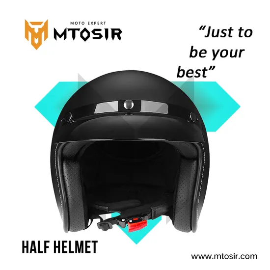 Motorcycle Half Helmet Black High Quality Motorcycle Accessory Accesorios PARA Moto Safety Half Face Scooter Motorbile Helmet Mtosir