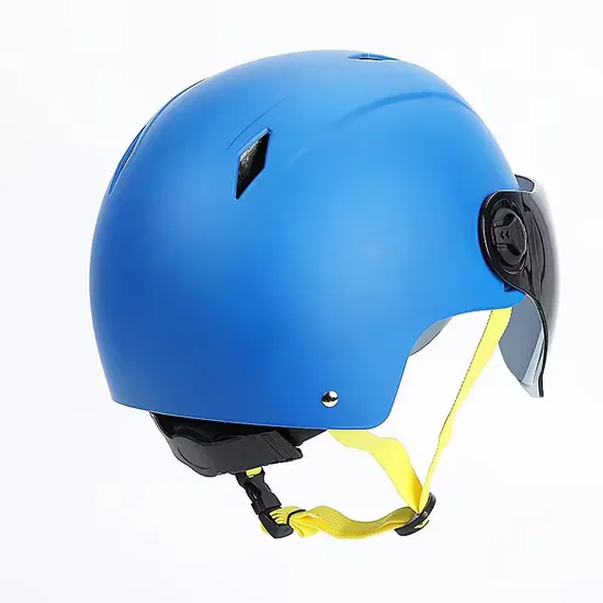 Low Price Custom Motorcycle Helmets ABS Material Riding Equipment Blue Half Face Helmet for Motorcycle