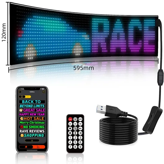 Car Sign Soft Screen Advertising Scrolling Pantalla LED Flexible Ojos LED Display Devil Eyes for Car Shop Bar