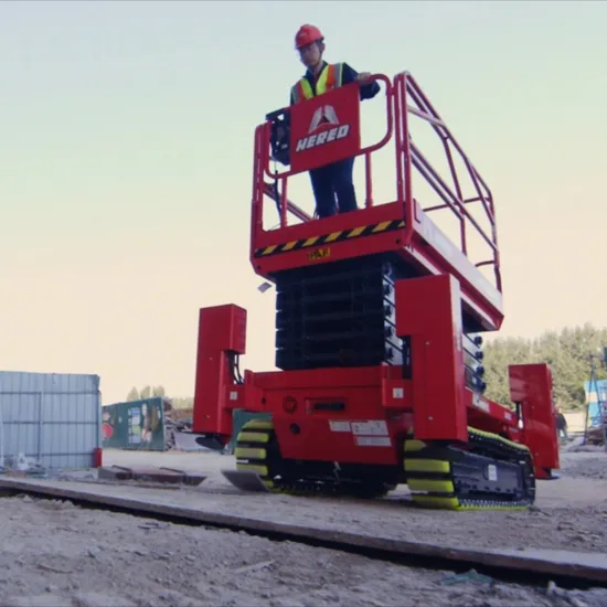 Hered Crawler Mobile Scissor Lift 14m Electric All Terrain Scissor Lift Platform