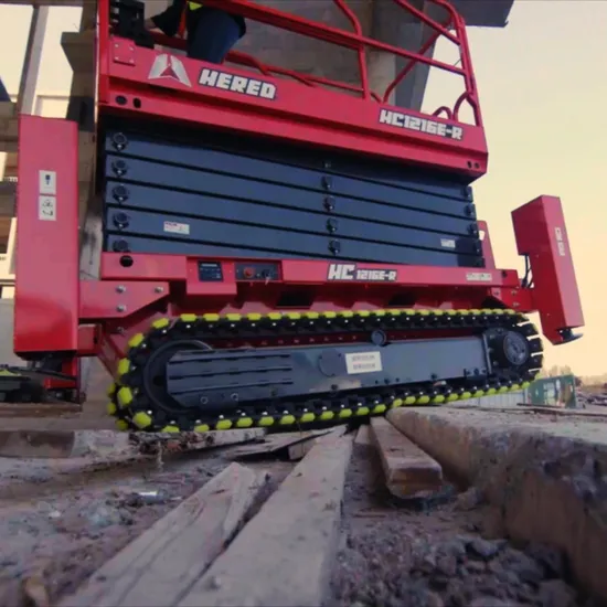 Hered Self-Propelled Tracked Crawler Electric Scissor Lift for Complex Ground Battery Powered Hydraulic Lift Platform