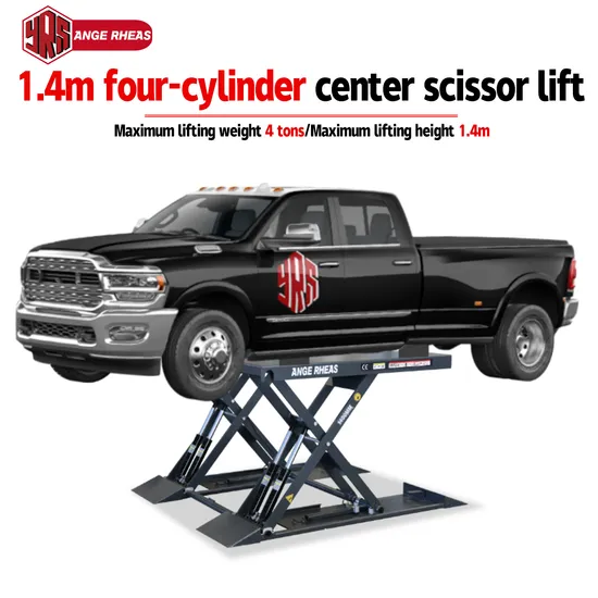 4 Tons Ultra-Thin Mobile Auto Repair Maintenance 1.4 Meters High Scissor Type Small Scissor Car Lift