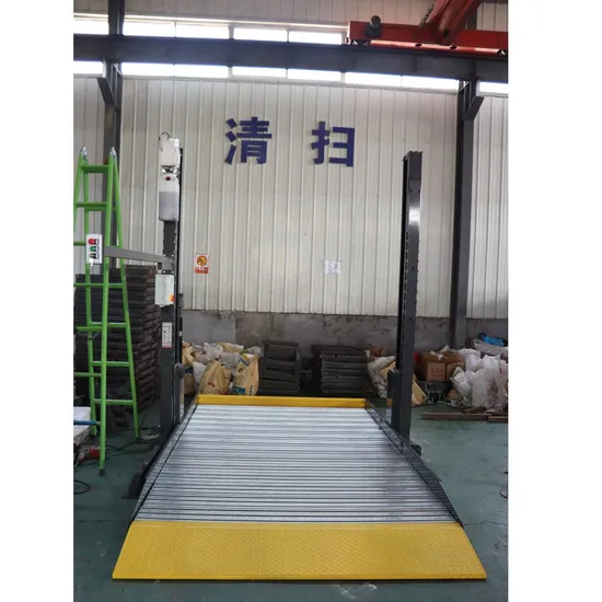 Single Hydraulic Cylinder Chain Driven Design Two Post Hydraulic Car Parking Lift
